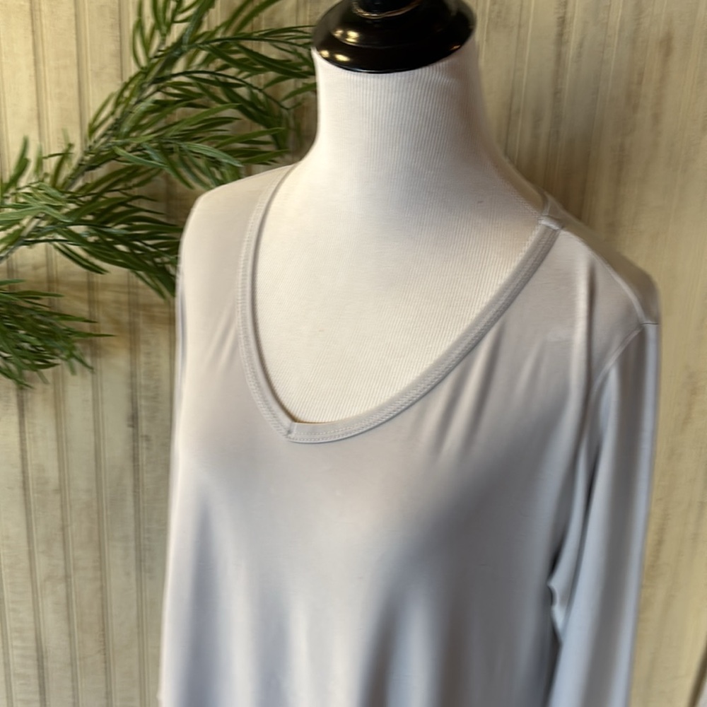 Sun Kim Tunic Top/Dress Front Pockets, Gray Small, Wrinkle Resistant 3/4… - Picture 2 of 11